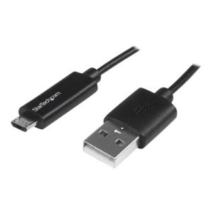 StarTech.com 1m Micro USB Kabel mit LED Ladeanzeige - St/St - USB auf Micro USB Kabel - USB-Kabel - Micro-USB Typ B (M)