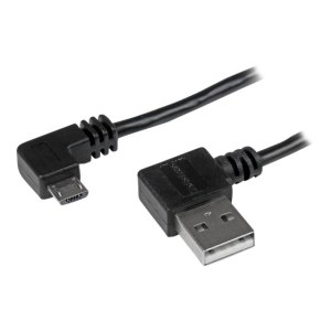 StarTech.com Micro USB Kabel mit rechts gewinkelten Anschlüssen - Stecker/Stecker - 1m - USB A zu Micro B Anschlusskabel - USB-Kabel - Micro-USB Typ B (M)