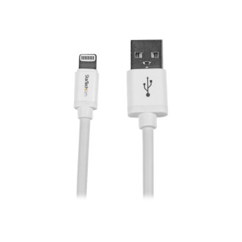 StarTech.com 2m (6ft) Long White Apple 8-pin Lightning Connector to USB Cable for iPhone / iPod / iPad