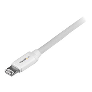 StarTech.com 2m (6ft) Long White Apple 8-pin Lightning Connector to USB Cable for iPhone / iPod / iPad