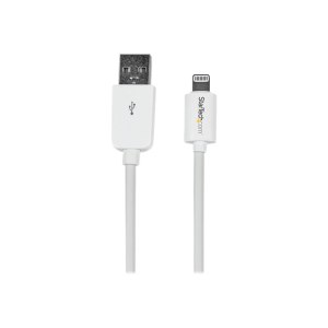 StarTech.com 3m (10ft) Long White Apple® 8-pin Lightning Connector to USB Cable for iPhone / iPod / iPad