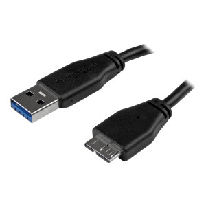 StarTech.com 0.5m 20in Slim USB 3.0 A to Micro B Cable M/M