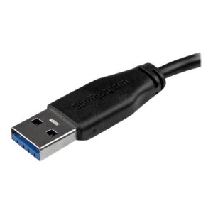 StarTech.com 50cm schlankes SuperSpeed USB 3.0 A auf Micro B Kabel - St/St - USB 3.0 Anschlusskabel - Schwarz - USB-Kabel - Micro-USB Typ B (M)