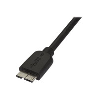 StarTech.com 50cm schlankes SuperSpeed USB 3.0 A auf Micro B Kabel - St/St - USB 3.0 Anschlusskabel - Schwarz - USB-Kabel - Micro-USB Typ B (M)