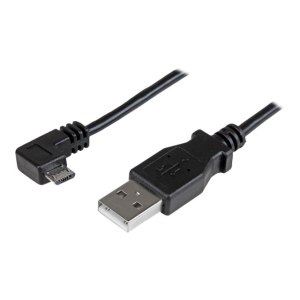 StarTech.com Cavo di ricarica e sincronizzazione micro USB da 1 m - USB-A a Micro B ad angolo destro - M/M - 0,25mm² - 1 m - USB A - Micro-USB B - USB 2.0 - 480 Mbit/s - Nero