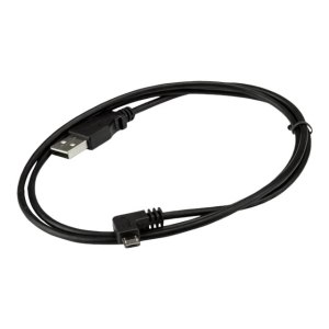 StarTech.com Cavo di ricarica e sincronizzazione micro USB da 1 m - USB-A a Micro B ad angolo destro - M/M - 0,25mm² - 1 m - USB A - Micro-USB B - USB 2.0 - 480 Mbit/s - Nero