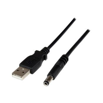 StarTech.com USB 2.0 auf Hohlstecker Typ N Kabel - USB A DC 5V 5,5mm Stecker Stromkabel Stecker 1m - Stromkabel - USB (nur Strom)