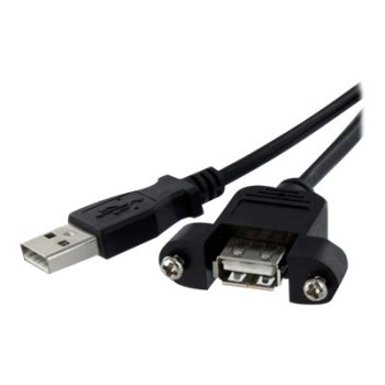 StarTech.com 90cm USB A Blendenmontage Kabel Bu/St - USB Verlängerungskabel - Einbaubuchsen Kabel Verlängerung - USB-Verlängerungskabel - USB (W)