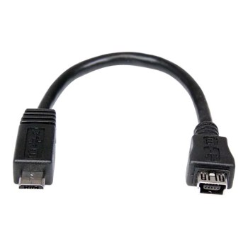 StarTech.com 6in Micro USB to Mini USB Adapter Cable M/F