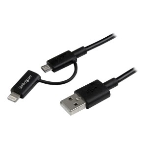 StarTech.com 1m Apple Lightning oder Micro USB auf USB...