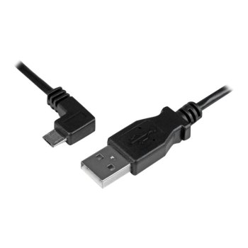 StarTech.com Micro USB Lade/Sync-Kabel - St/St - Micro USB linksgewinkelt - 1m - USB auf Micro USB Ladekabel - USB-Kabel - Micro-USB Typ B (M)