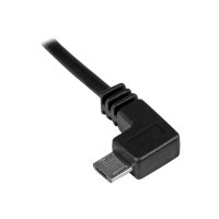 StarTech.com Micro USB Lade/Sync-Kabel - St/St - Micro USB linksgewinkelt - 1m - USB auf Micro USB Ladekabel - USB-Kabel - Micro-USB Typ B (M)