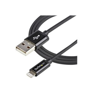 StarTech.com Cavo connettore lightning a 8 pin Apple nero a USB da 1m per iPhone / iPod / iPad - 1 m - Lightning - USB A - Maschio - Maschio - Nero