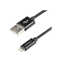 StarTech.com Cavo connettore lightning a 8 pin Apple nero a USB da 1m per iPhone / iPod / iPad - 1 m - Lightning - USB A - Maschio - Maschio - Nero