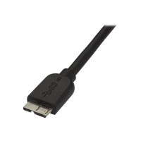 StarTech.com 3m schlankes SuperSpeed USB 3.0 A auf Micro B Kabel - St/St - USB 3.0 Anschlusskabel - Schwarz - USB-Kabel - Micro-USB Type B (M)