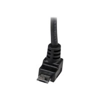 StarTech.com 1m USB 2.0 A auf Micro B Kabel aufwärtsgewinkelt - Schwarz - USB A / Micro B Datenkabel / Anschlusskabel - USB-Kabel - Micro-USB Typ B (M)