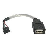 StarTech.com 6in USB 2.0 A to USB 4 Pin to Motherboard Header Adapter F/F