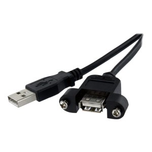 StarTech.com 1 ft Panel Mount USB Cable A to A