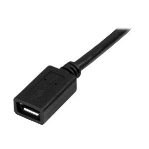 StarTech.com 0,5m Micro USB Verlängerungskabel - Stecker/Buchse - Micro USB Stecker zu Micro USB Buchse Kabel - USB-Verlängerungskabel - Micro-USB Typ B (M)