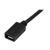 StarTech.com Cavo prolunga Micro USB maschio a femmina - Cavo di estensione micro-USB di 50cm - Nero - 0,5 m - Micro-USB B - Micro-USB B - USB 2.0 - 480 Mbit/s - Nero