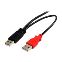 StarTech.com Cavo a doppia alimentazione per disco rigido esterno HDD a splitter Y - cavo USB A a mini B da 1,8m - 1,8 m - Mini-USB B - 2 x USB A - USB 2.0 - Maschio/Maschio - Nero - Rosso