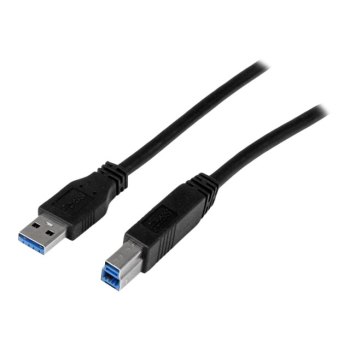 StarTech.com 2m zertifiziertes USB 3.0 SuperSpeed Kabel A auf B - Schwarz - USB 3 Anschlusskabel - Stecker/Stecker - USB-Kabel - USB Type B (M)