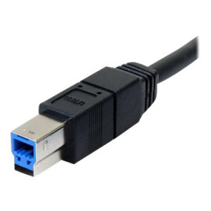 StarTech.com 3m schwarzes SuperSpeed USB 3.0 A auf B Kabel - St/St - USB 3.0 Anschlusskabel - USB-Kabel - USB Type B (M)