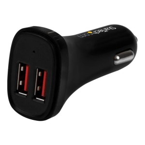 StarTech.com Dual Port USB KFZ Ladegerät - 24W/4.8 - Weiß - 2 Port USB Autoladegerät - Auto-Netzteil - 24 Watt - 4.8 A - 2 Ausgabeanschlussstellen (USB)