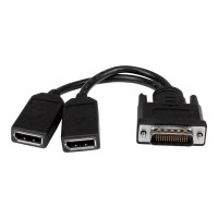 StarTech.com Cavo Adattatore LFH59 / DMS59 a doppio DisplayPort - Convertitore LFH59 a due uscite DP da 20cm - 2x DisplayPort - 3840 x 2160 Pixel - Nero - 0,203 m - Nichel - CE - REACH