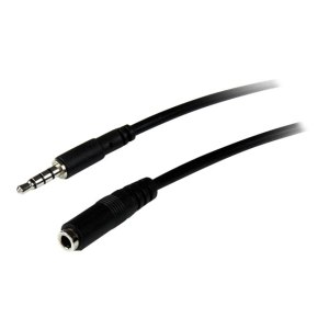 StarTech.com Cavo di prolunga 2 m per auricolari TRRS a 4 posizioni da 3,5 mm - M/F - 3.5mm - Maschio - 3.5mm - Femmina - 2 m - Nero