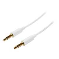 StarTech.com Cavo audio stereo slim da 3,5 mm bianco 1 m - M/M - 3.5mm - Maschio - 3.5mm - Maschio - 1 m - Bianco