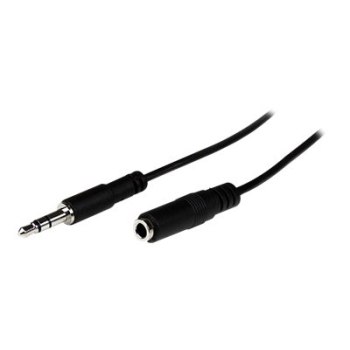 StarTech.com 2m 3,5mm Stereo Klinkenverlängerung / Audio-Verlängerungskabel - St/Bu - 3,5mm Klinkenkabel Verlängerung - Schwarz - Audioverlängerungskabel - Stereo Mini-Klinkenstecker (W)