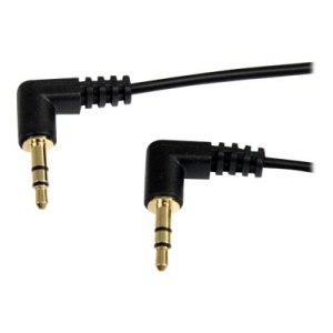 StarTech.com Cavo audio Stereo slim ad angolo destro con jack da 3,5mm - maschio/maschio - 1,8m - 3.5mm - Maschio - 3.5mm - Maschio - 1,8 m - Nero