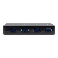 StarTech.com Hub USB 3.0 a 4 Porte con Porta di Ricarica Dedicata - 1 Porta x 2,4 Amp - USB 3.2 Gen 1 (3.1 Gen 1) Type-B - USB 3.2 Gen 1 (3.1 Gen 1) Type-A - 5000 Mbit/s - Nero - Plastica - Status