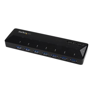 StarTech.com Hub USB 3.0 a 7 Porte con Porte di Ricarica Dedicate - 2 Porte x 2,4 Amp - USB 3.2 Gen 1 (3.1 Gen 1) Type-B - USB 3.2 Gen 1 (3.1 Gen 1) Type-A - 5000 Mbit/s - Nero - Plastica - status