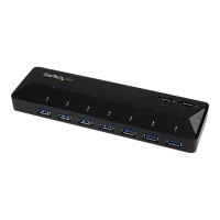 StarTech.com Hub USB 3.0 a 7 Porte con Porte di Ricarica Dedicate - 2 Porte x 2,4 Amp - USB 3.2 Gen 1 (3.1 Gen 1) Type-B - USB 3.2 Gen 1 (3.1 Gen 1) Type-A - 5000 Mbit/s - Nero - Plastica - status