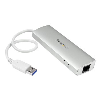 StarTech.com 3 Port mobiler USB 3.0 Hub plus Gigabit Ethernet