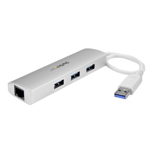 StarTech.com 3 Port mobiler USB 3.0 Hub plus Gigabit Ethernet