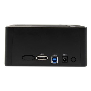 StarTech.com Dual-Bay USB 3.0 eSATA to SATA Hard Drive Docking Station, USB Hard Drive Dock, External 2.53.5 SATA IIIIII, SSDHDD Docking Station, Hot-Swap Hard Drive Bays - Top-Loading - Speicher-Controller - 2.5", 3.5" (6.4 cm, 8.9 cm)