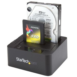 StarTech.com Dual-Bay USB 3.0 eSATA to SATA Hard Drive Docking Station, USB Hard Drive Dock, External 2.53.5 SATA IIIIII, SSDHDD Docking Station, Hot-Swap Hard Drive Bays - Top-Loading - Speicher-Controller - 2.5", 3.5" (6.4 cm, 8.9 cm)