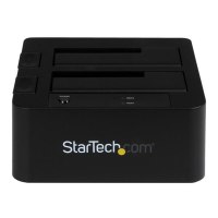 StarTech.com Dual-Bay USB 3.0 eSATA to SATA Hard Drive Docking Station, USB Hard Drive Dock, External 2.53.5 SATA IIIIII, SSDHDD Docking Station, Hot-Swap Hard Drive Bays - Top-Loading - Speicher-Controller - 2.5", 3.5" (6.4 cm, 8.9 cm)