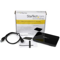 StarTech.com Box externo USB 3.1 ad 1 alloggiamento senza utensili (tool-less) da 2,5" SATA III - Enclosure HDD/SSD - 2.5" - SATA - 10 Gbit/s - Collegamento del dispositivo USB - Nero