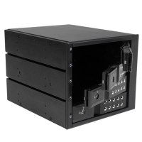 StarTech.com Sistema Backplane mobile per rack hot-swap portatili a 4 bay alloggiamenti per HDD SAS II / SATA III 3,5" - 6 Gbps - 1 ventola(e) - 7 cm - 6 Gbit/s - Attività - Potenza - Nero - Alluminio