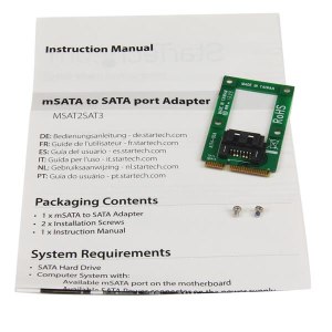 StarTech.com mSATA auf SATA Festplatten / SSD Adapter