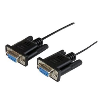 StarTech.com 1m Black DB9 RS232 Serial Null Modem Cable F/F