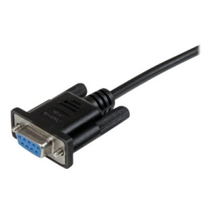 StarTech.com 1m Black DB9 RS232 Serial Null Modem Cable F/F