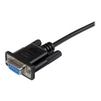 StarTech.com 1m Black DB9 RS232 Serial Null Modem Cable F/F