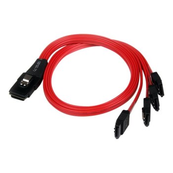 StarTech.com SFF-8087 auf 4x SATA Kabel 50 cm - Internes Mini SAS auf Serial-ATA Reverse Multilane Kabel - SFF 8087 36-Pin / S-ATA 7-Pin - SATA- / SAS-Kabel - Serial ATA 150/300/600 - 4-Lane - SATA (R)