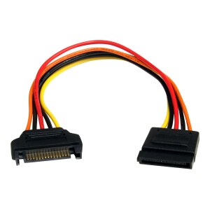 StarTech.com 20cm SATA Strom Verlängerung - Stecker...