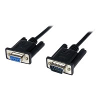 StarTech.com 1m Seriell DB9 RS-232 Nullmodemkabel - Schwarz - Stecker/Buchse - 9 Pin Null Modem Kabel - Nullmodemkabel - DB-9 (W)